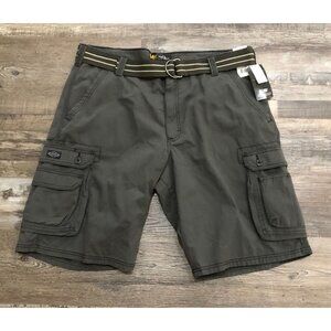 Lee Mens Size 40 Gray Belted Cargo Shorts New with Tags